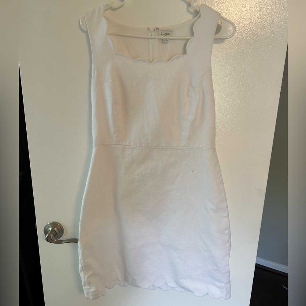 J Crew White linen dress